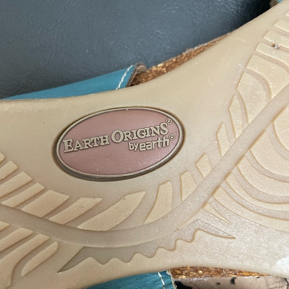 Women’s Earth Origins Tessa Velcro Comfort Sandals Turquoise Teal Blue 11 Wide - Picture 4 of 14